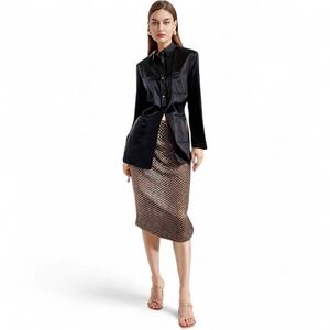 Vintage 1960s Wool Tweed Herringbone Pencil Skirt | Dark Academia Fall Style